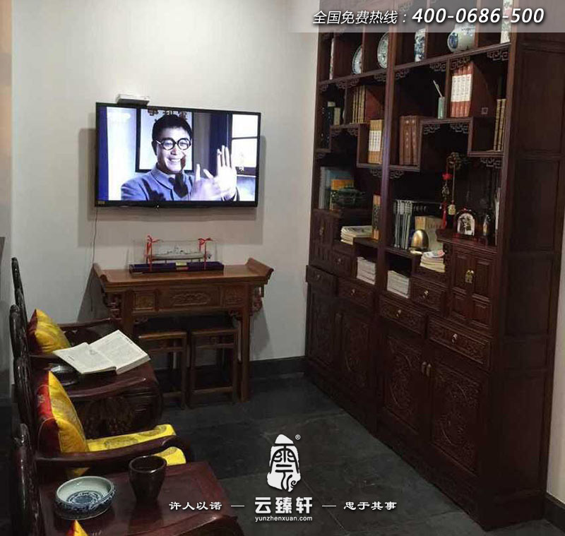 茶樓書(shū)房一角裝修效果圖