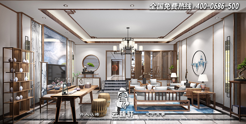 中式家裝柱子設(shè)計圖片