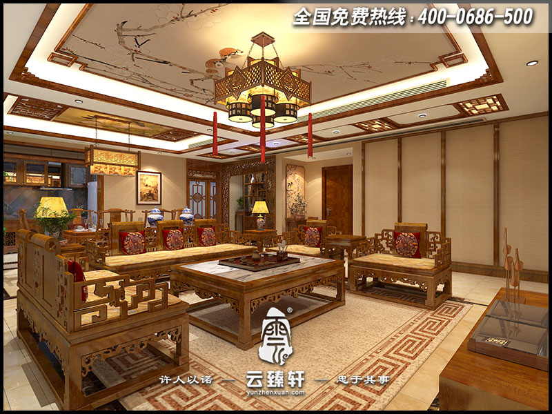 中式設(shè)計(jì)客廳效果圖